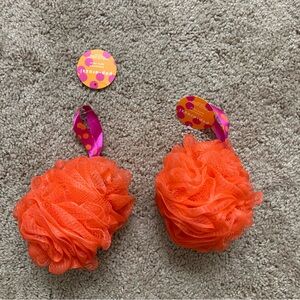 POP.ARAZZI CLEANSING BATH POUF Lot Of 2 NEW Creates Rich, Soapy Lather & Gently